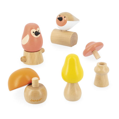 Oiseaux et champignons à visser - partenariat WWF® - JANOD