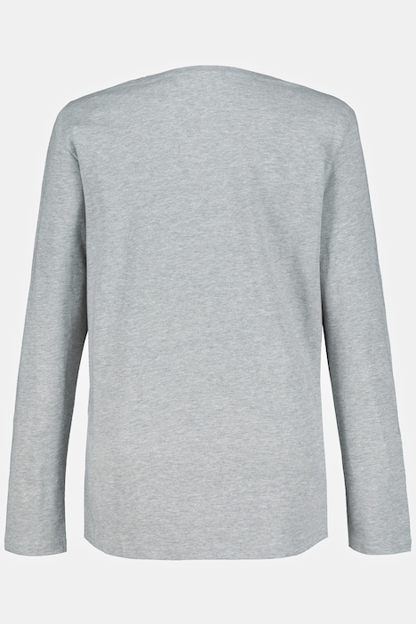 Shirt, Weihnachtsmotiv, Classic, V-Ausschnitt, Langarm