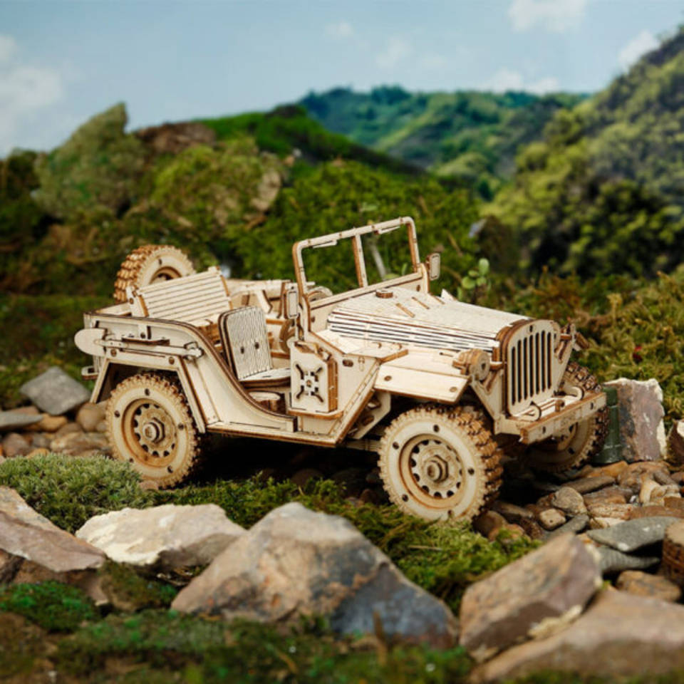 Robotime ROKR 3D houten legerjeep
