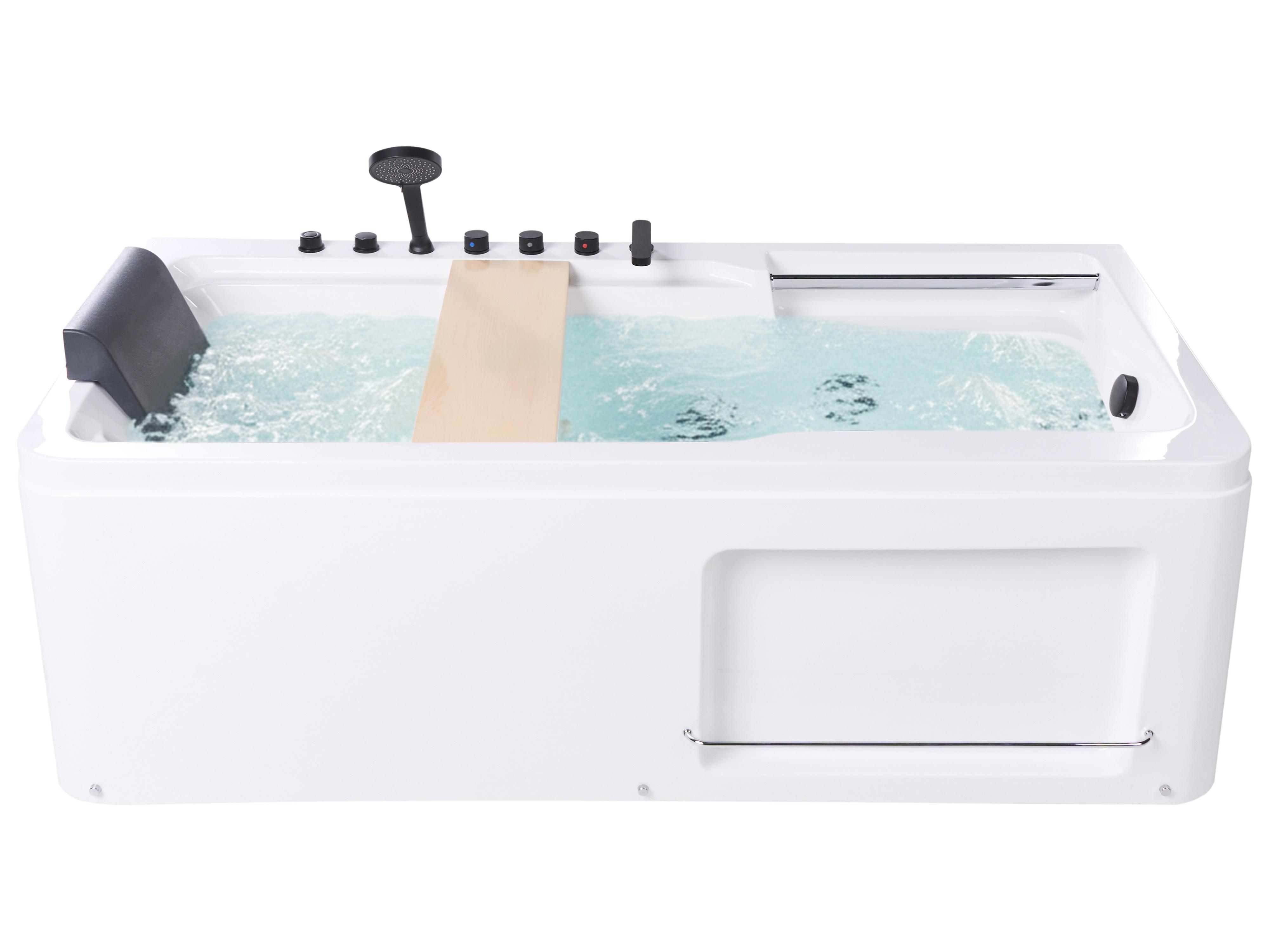 Hoek bubbelbad CAMALU 180 x 86 cm Wit