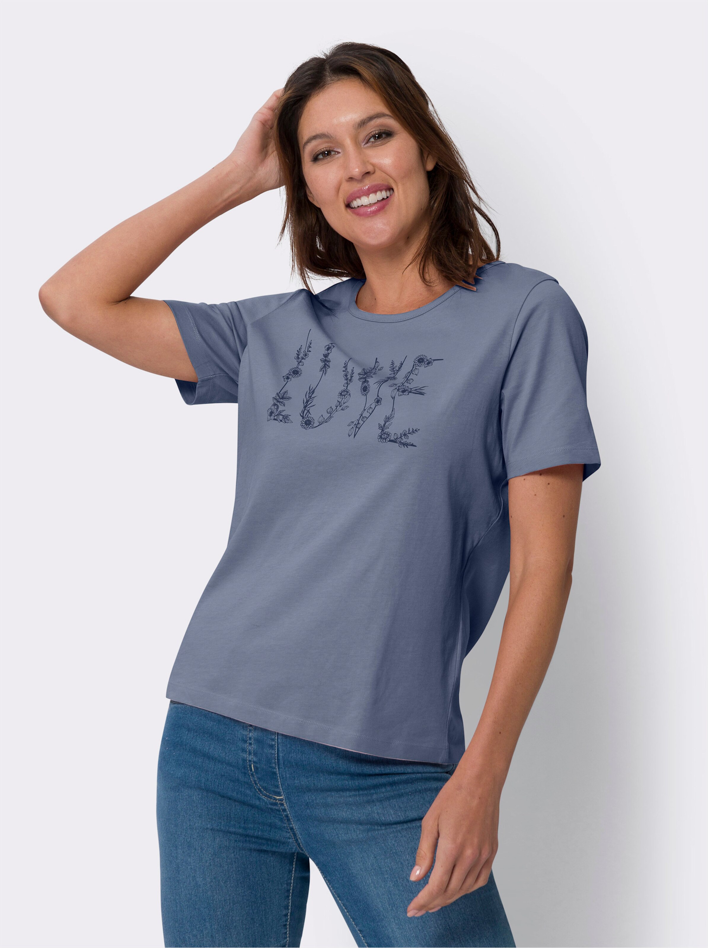 Kurzarmshirt mit Lettering-Druck