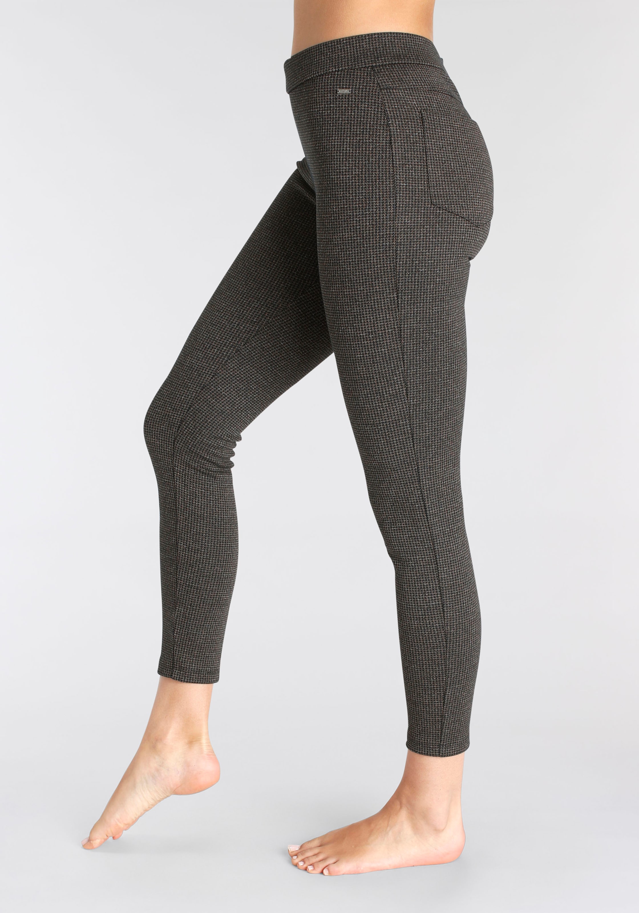 LASCANA Leggings  mit Ajour Karomuster