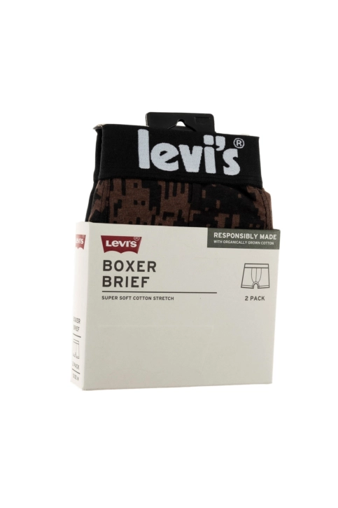 Calecons et slips levi's® digital camo boxer brief 2p 002 brown combo