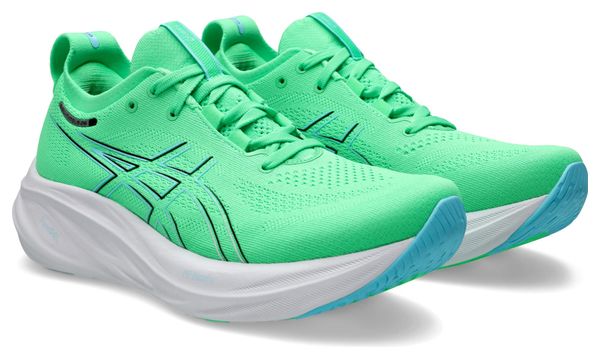 Chaussures Running Asics Gel-Nimbus 26 Vert/Bleu Homme