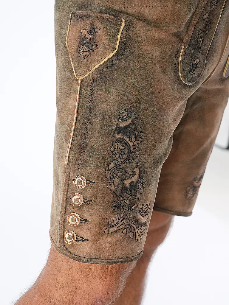GWEIH & SILK Lederhose JULIAN braun