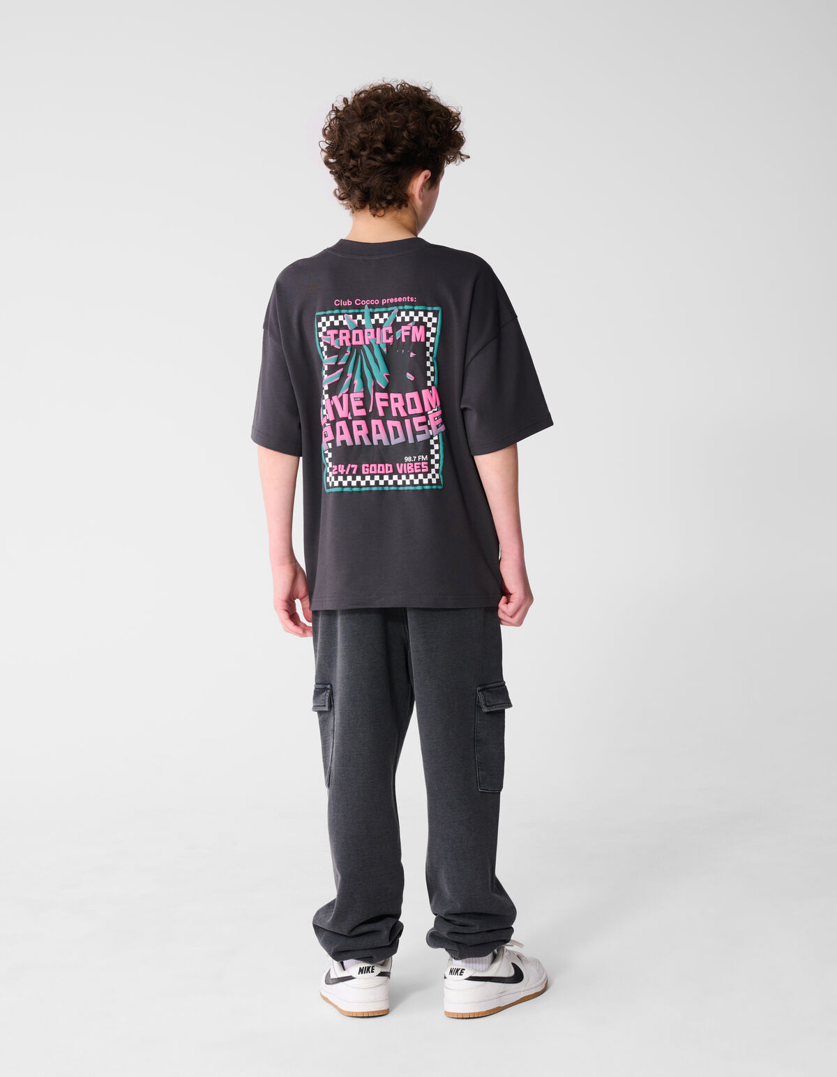 Loose Fit Cargo Broek Donkergrijs