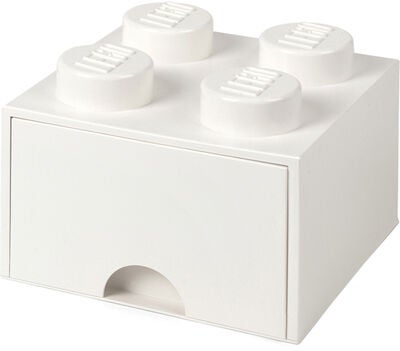 LEGO Oppbevaringsboks med Skuff 4, Hvit
