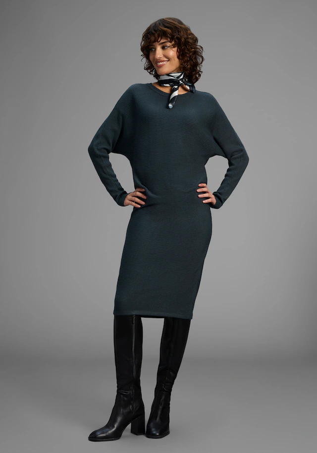 Laura Scott Strickkleid Ohne Taschen mit Fledermausärmeln und Rippstrick - NEUE KOLLEKTION