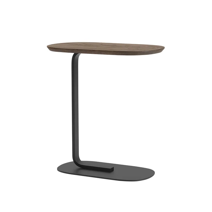 Muuto - Relate Side Table, H 60,5 cm, Eiche geräuchert / schwarz