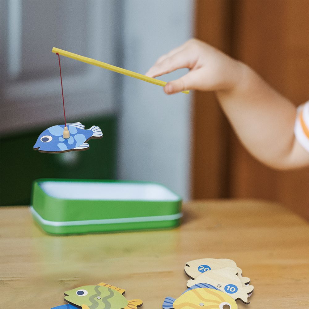 Pêche aux poissons aimantée en bois certifié FSC®