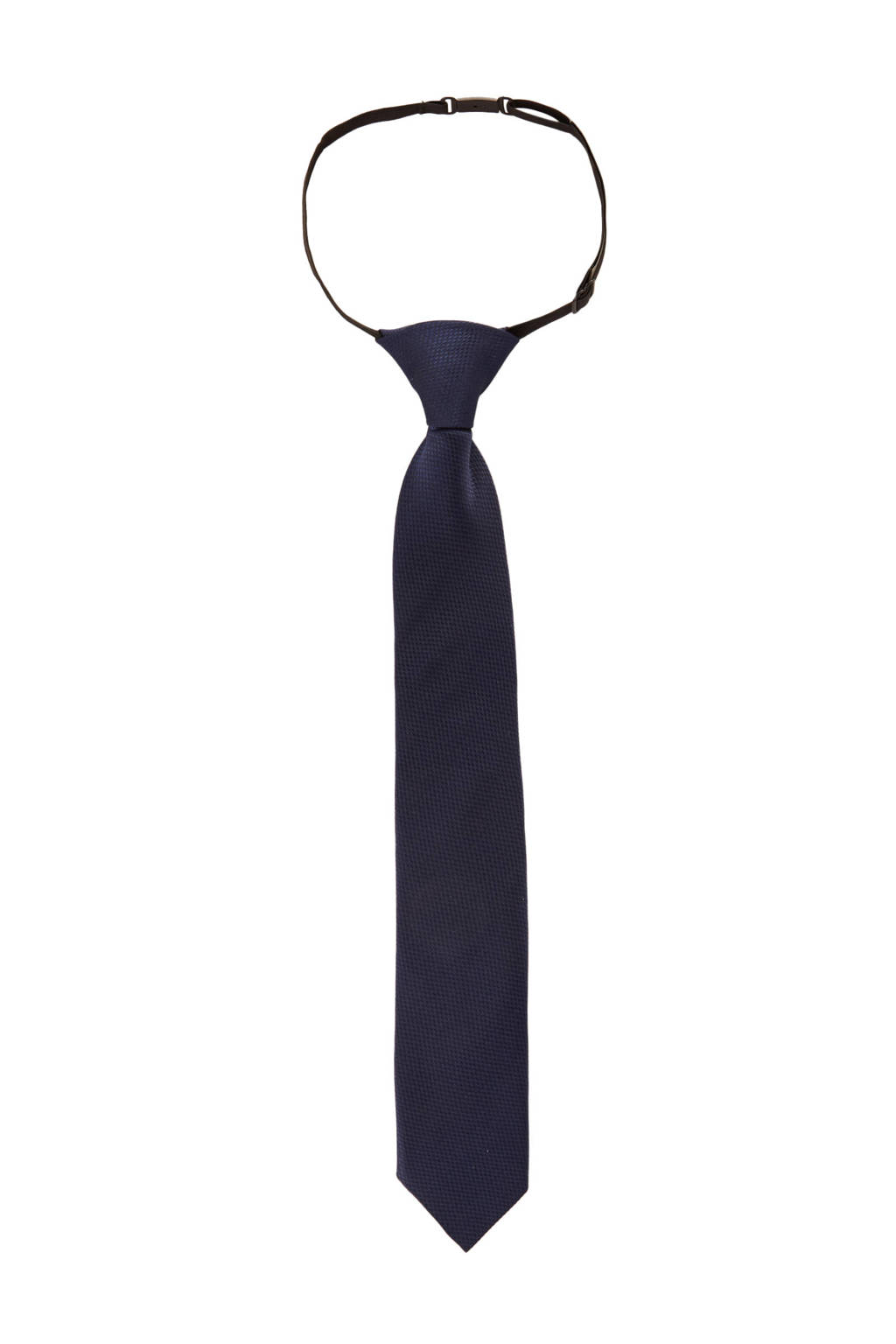 WE Fashion stropdas met textuur donkerblauw