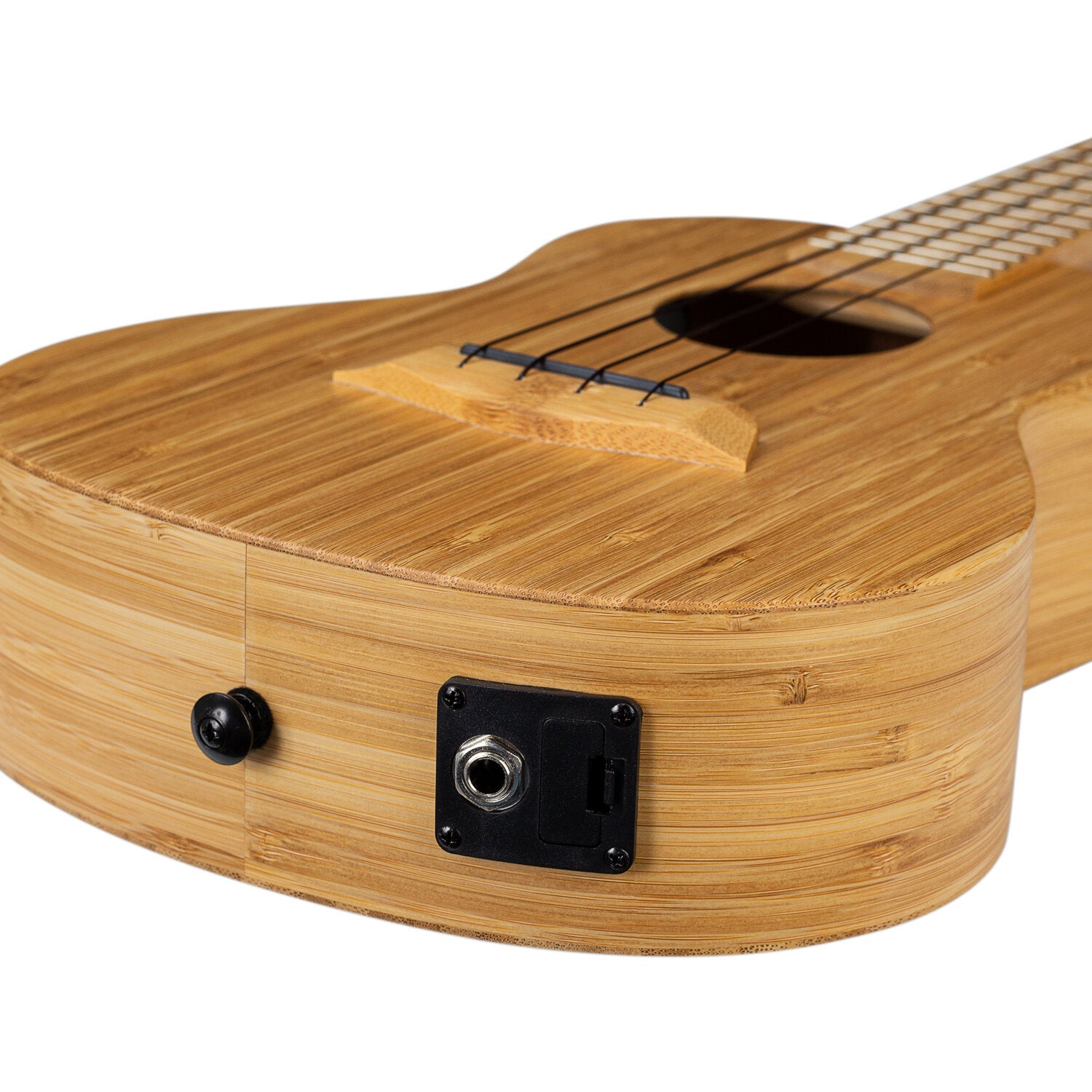 Cascha HH 2313E Bamboo Natural E/A concert ukelele set