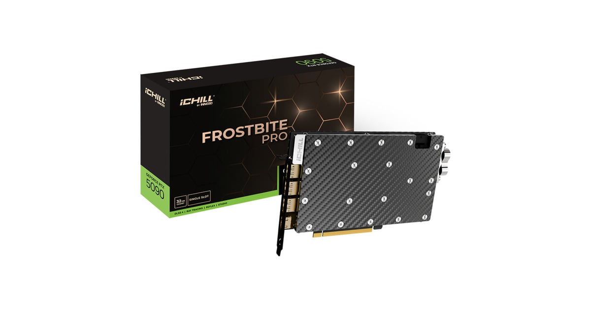 INNO3DGeForce RTX 5090 ICHILL FROSTBITE PRO grafische kaart  (DLSS 4, 3x DisplayPort, 1x HDMI 2.1)