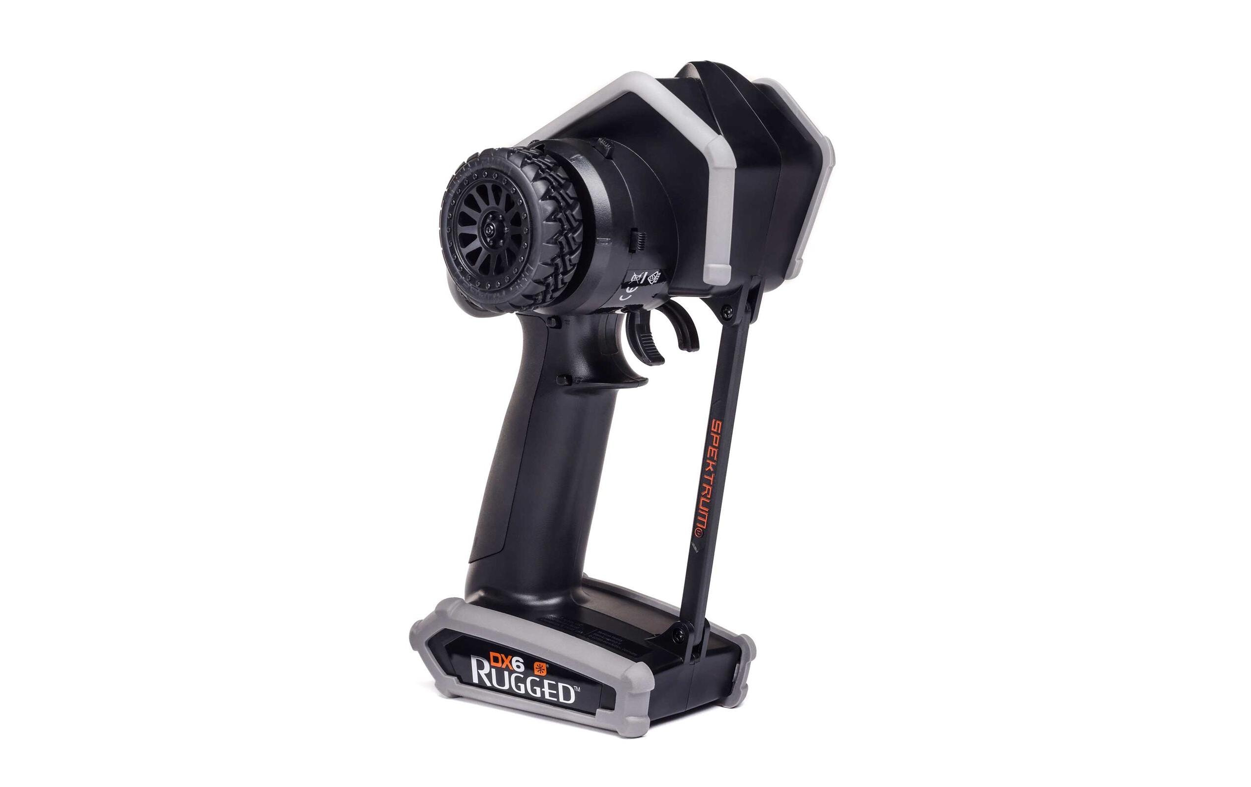 Fernsteuerung DX6 Rugged DSMR Grau, mit SR515<br>Robuster 6-Kanal Sender für RC Fahrzeuge