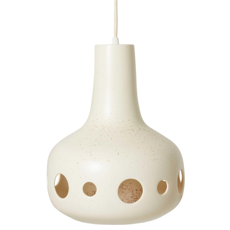 HKliving Ceramic Dangle hanglamp Ø24 Eggshell White