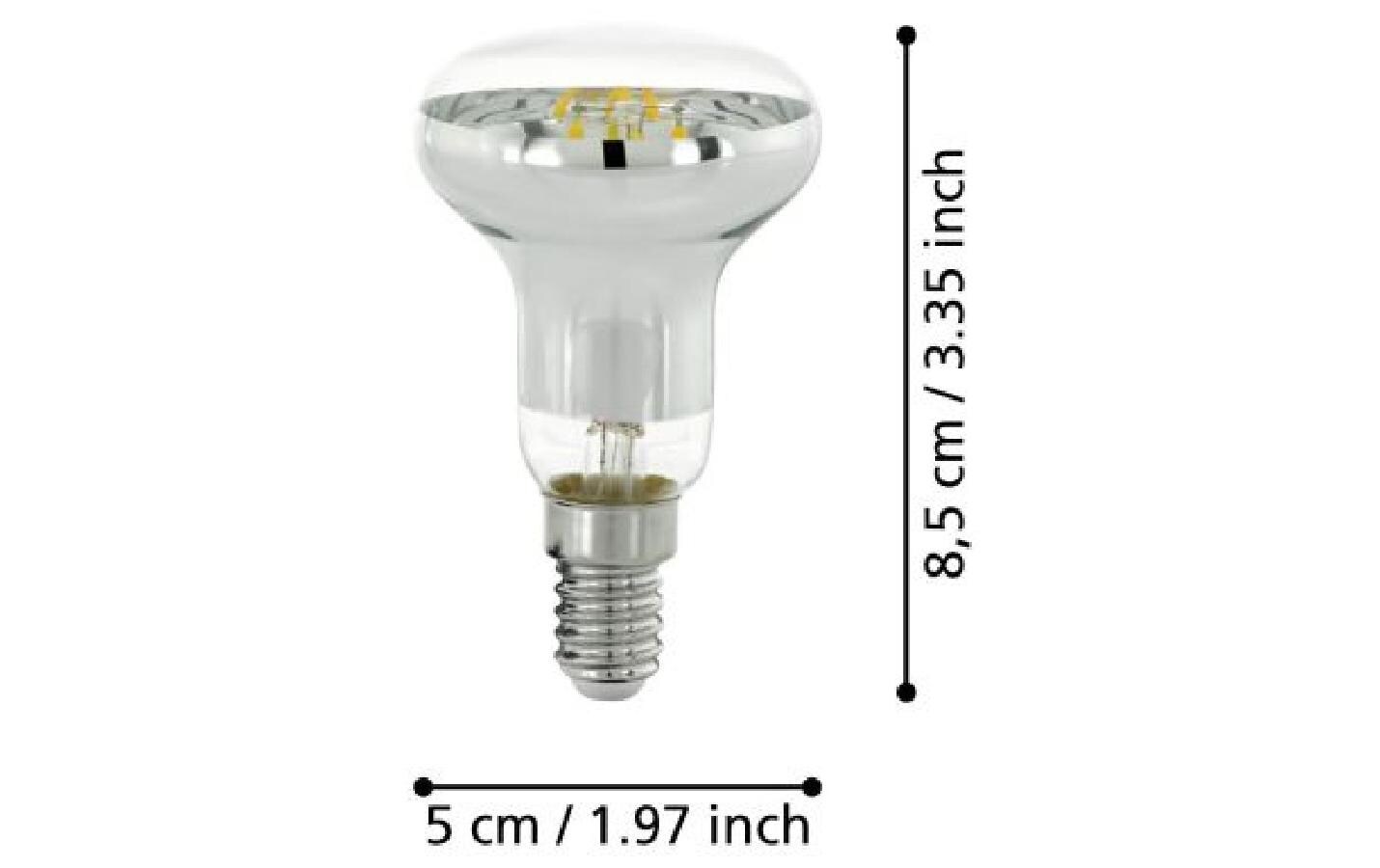 Lampe 4 W E14 WarmweissFilament LED-Glühbirne aus klarem Glas