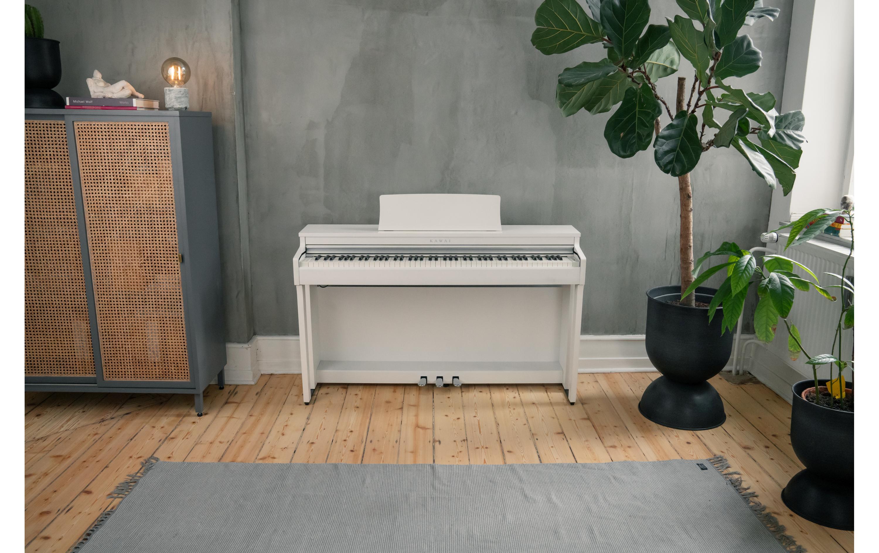 E-Piano CN-201 – Weiss<br>Digitalpiano mit Bluetooth-MIDI-Konnektivität und integrierten Lern- und Aufnahmefunktionen