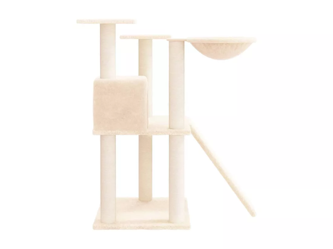 Arbre à chat avec griffoirs en sisal Crème 83 cm