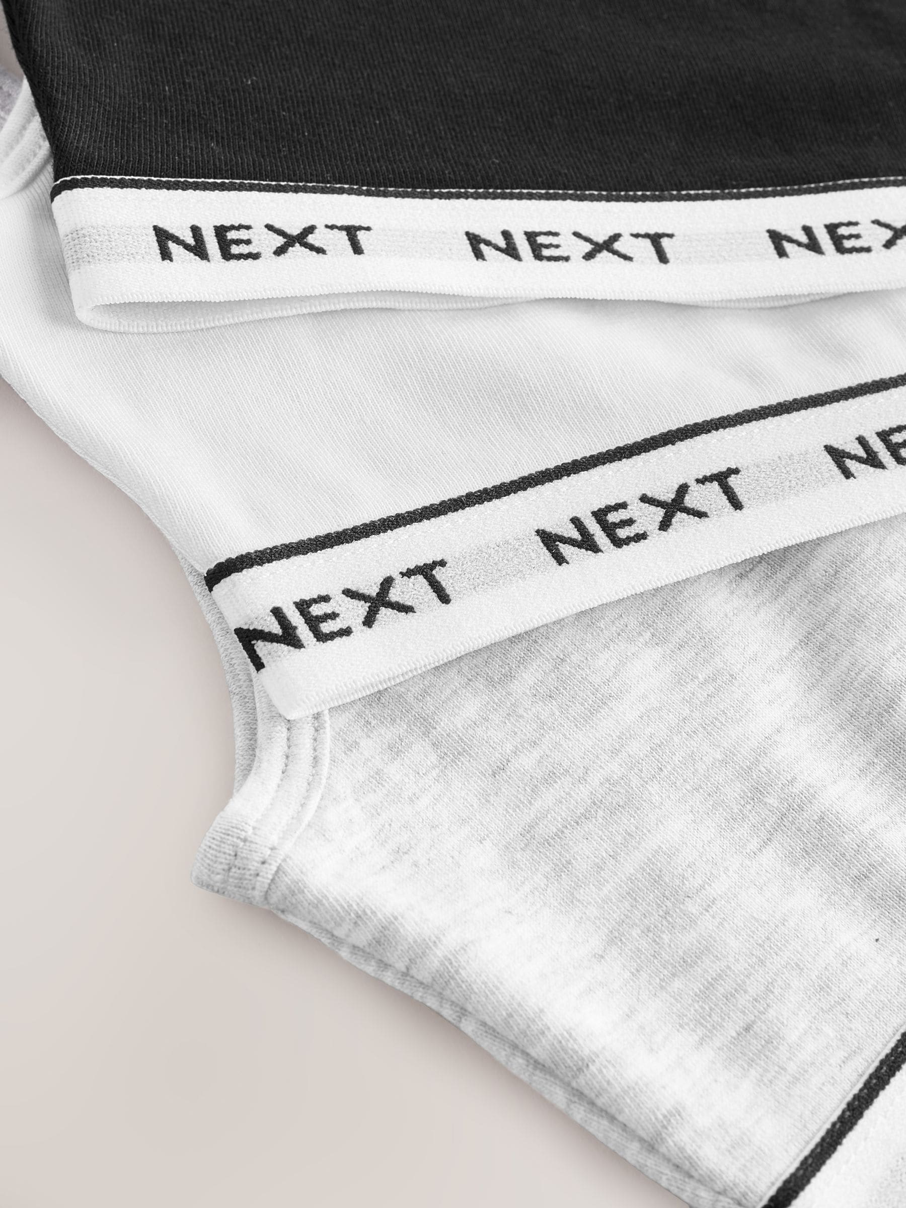 Zwart/wit/grijs - Set van 3 crop tops (5-16 jr)