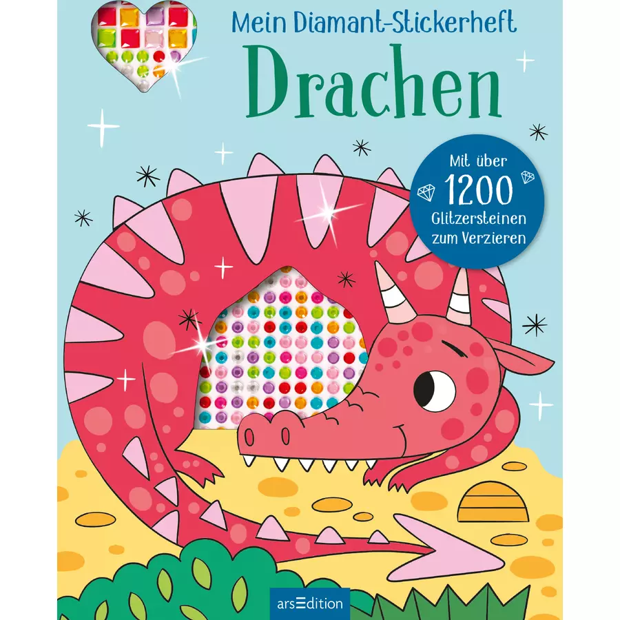 arsEdition Mein Diamant-Stickerheft – Drachen