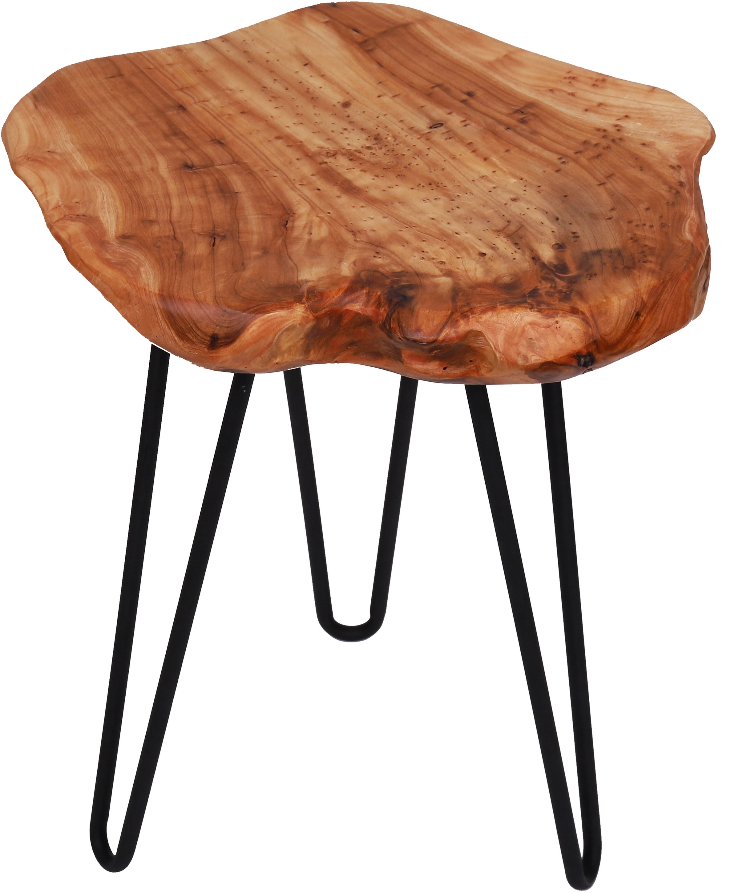 Kayoom Beistelltisch »Woody 210,TOPSELLER!,Beistelltisch aus Naturmaterial,Holz-Tischplatte« Beistelltisch, OTTOs Choice, 1 Stk. tlg. Naturbelassener Design-Beistelltisch, Holz-Tischplatte