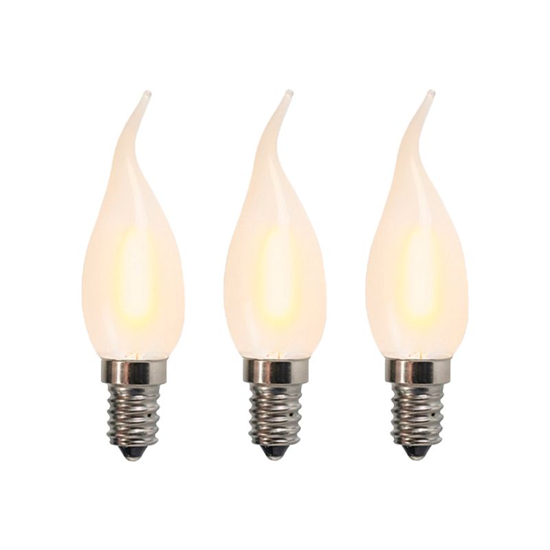 Set van 3 E14 LED matte kaarslampen BXS35 1W 2200K