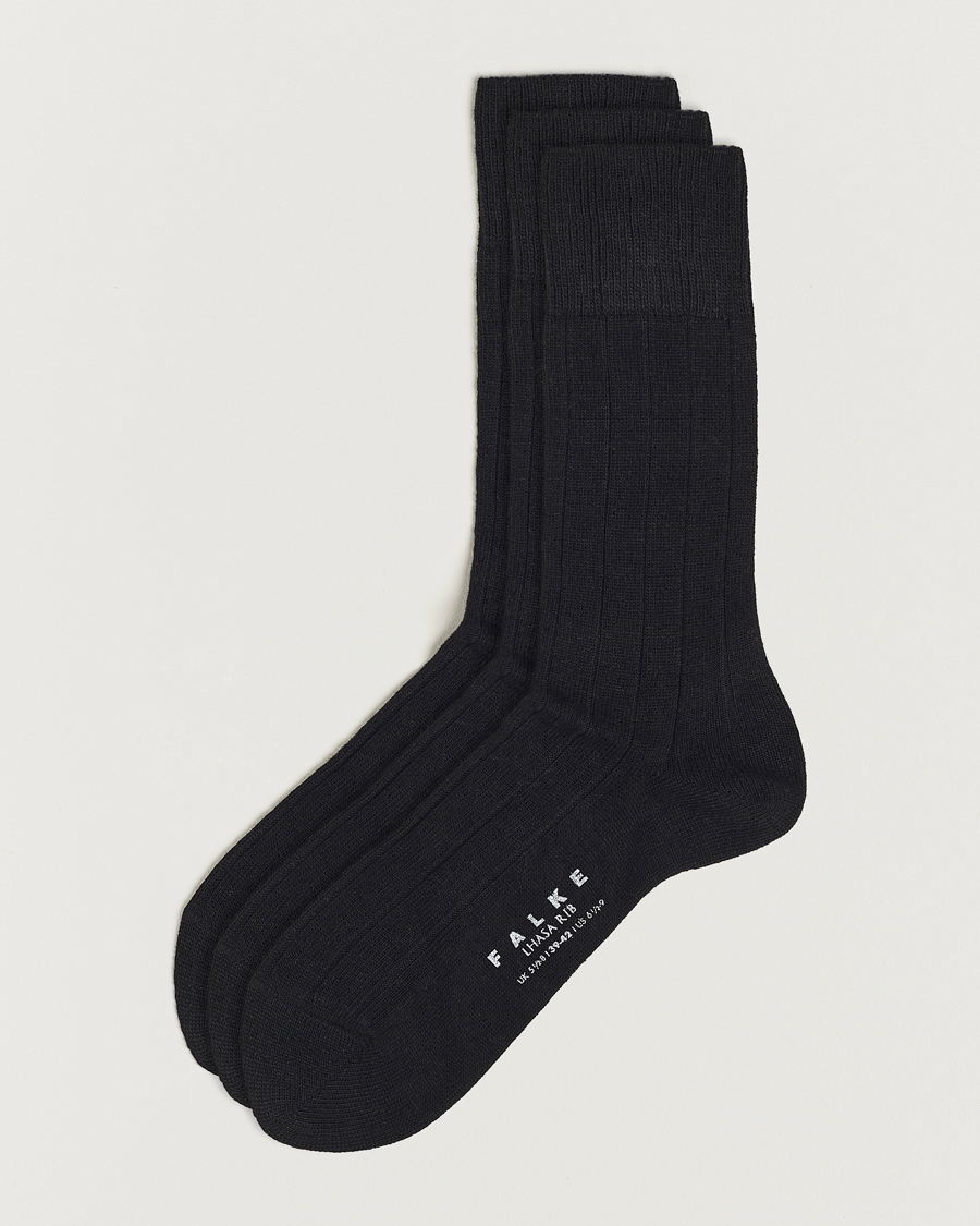 3-Pack Lhasa Cashmere Socks Black