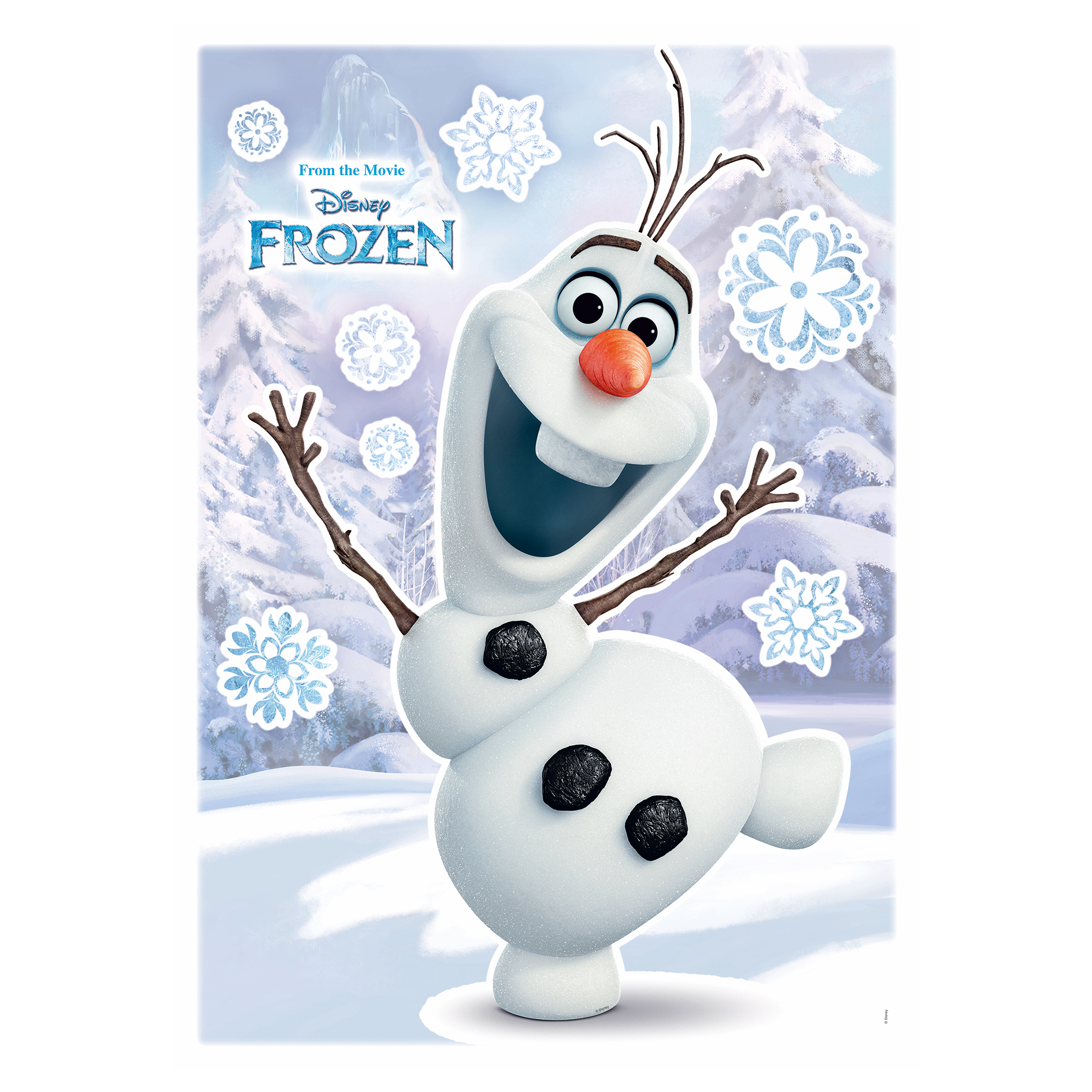 Wandtattoo OLAF - blau-weiß-schwarz - 50x70 cm