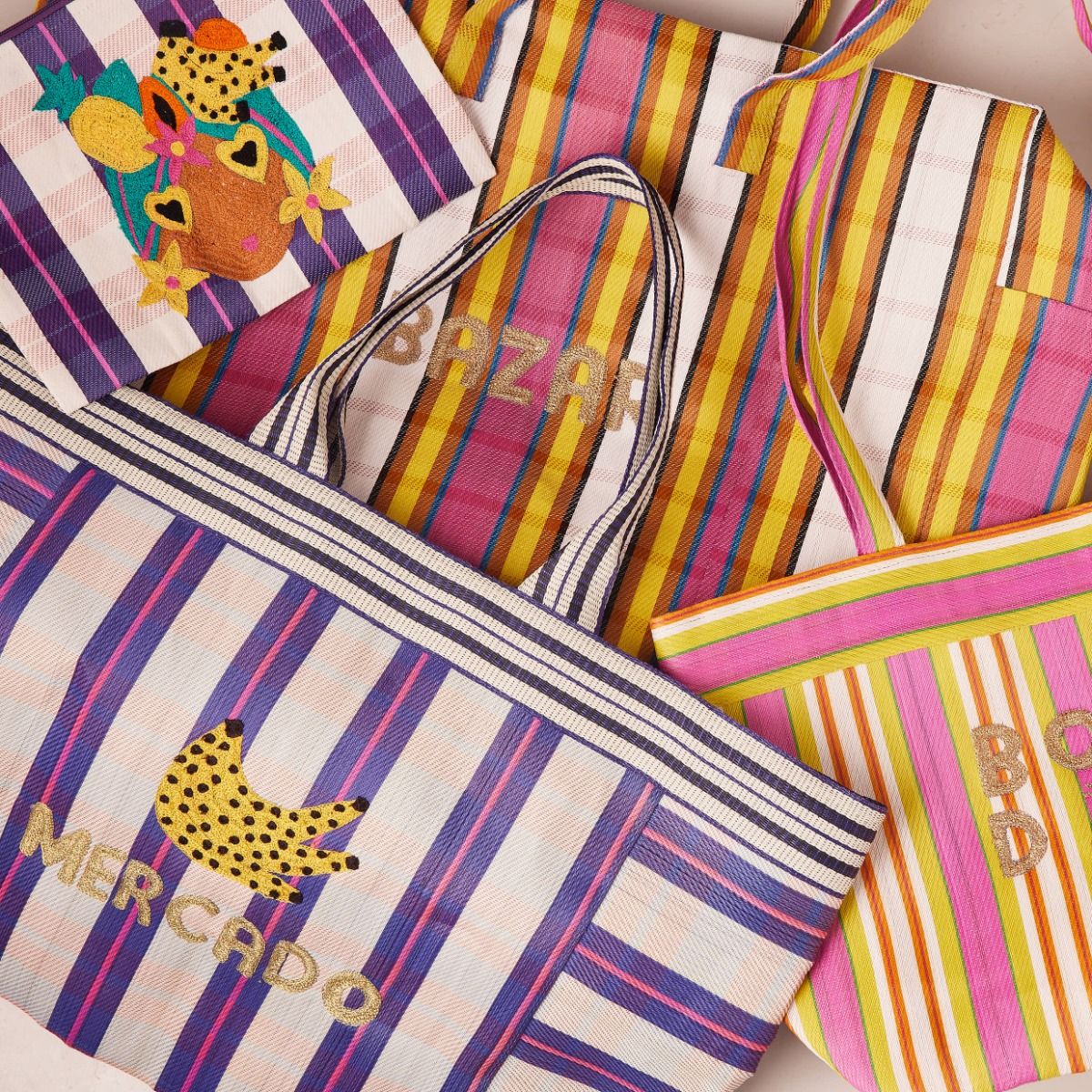 Sac de rangement rayé Bazar - Copacabana party ! Pondie Chérie