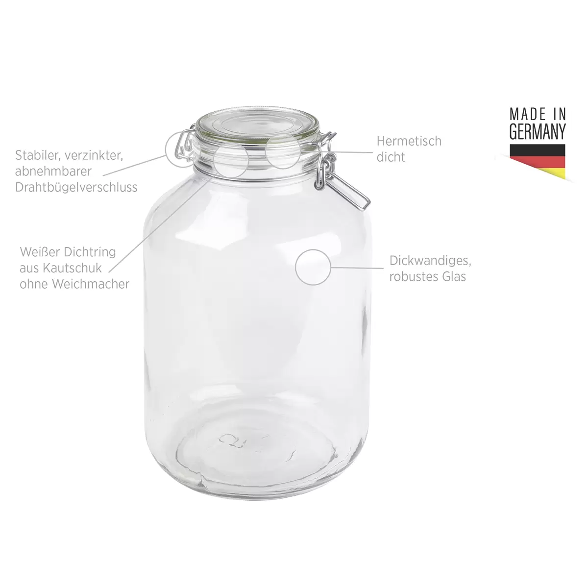 Gurkenglas m. Deckel 2er Set GOTHIKA Transparent
