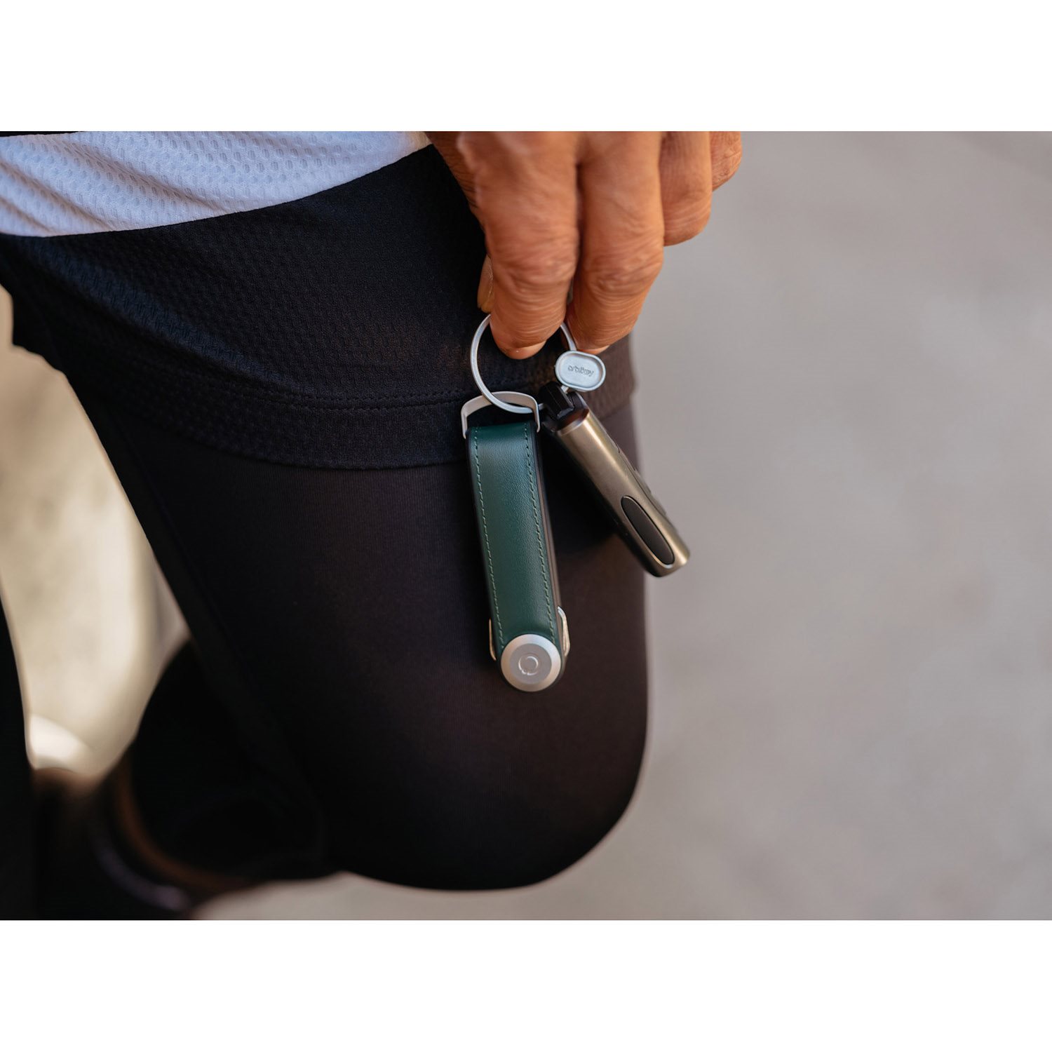 Orbitkey Hybrid Leather Key Organiser pine green