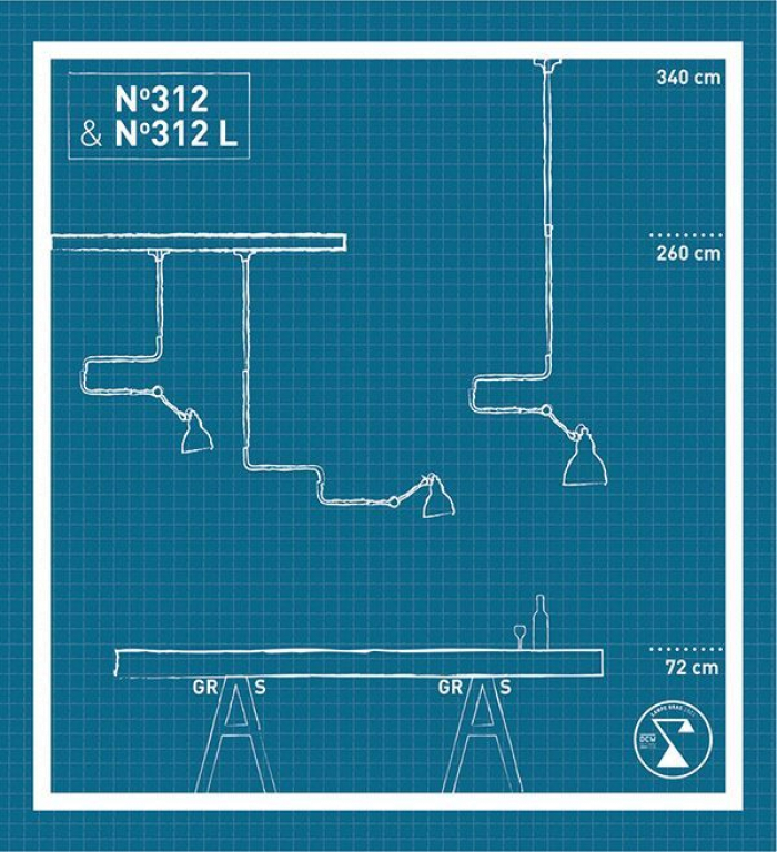 DCW éditions Lampe Gras N312 plafondlamp zwart
