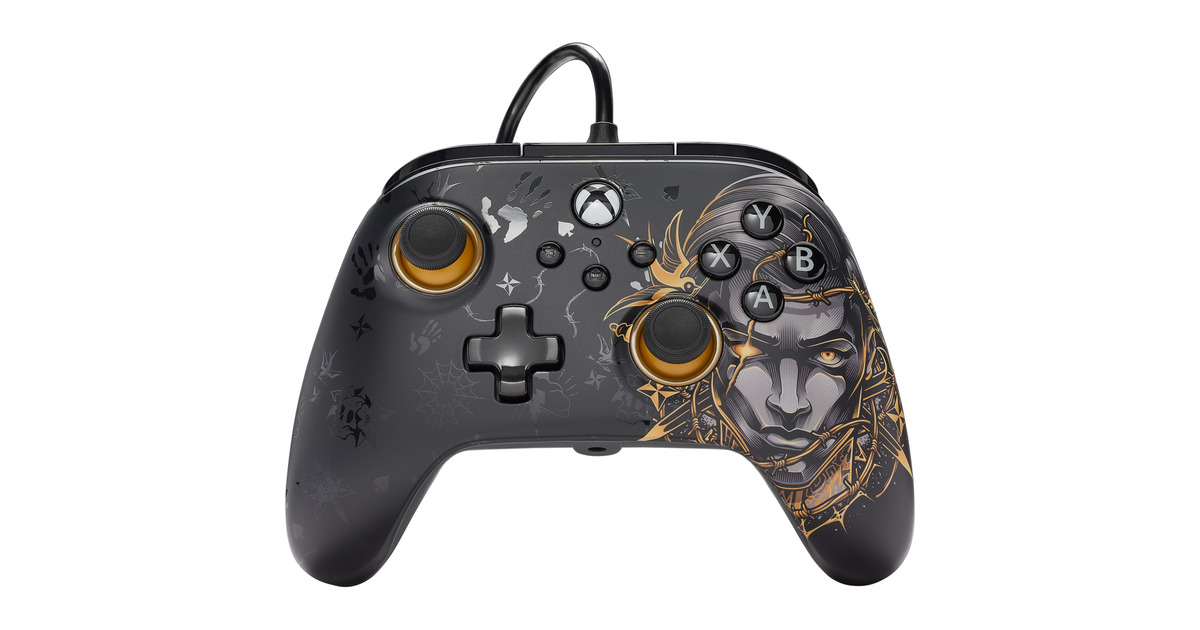 PowerAXbox Wired Controller Midas  (Zwart/goud, Xbox Series X|S, Xbox One, Windows)