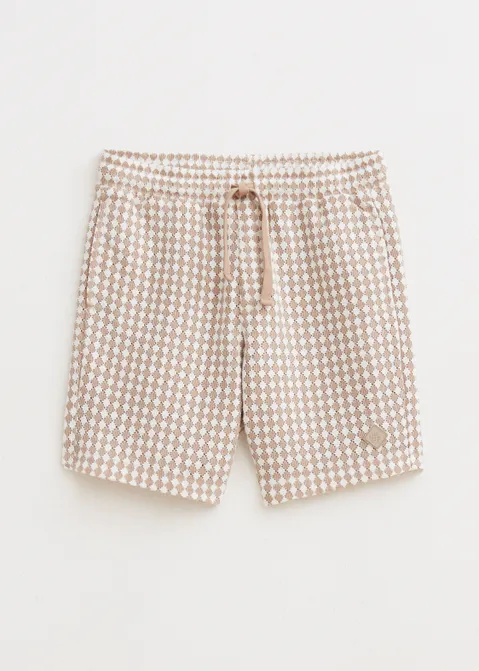 Check korte broek zand (ZND.D)