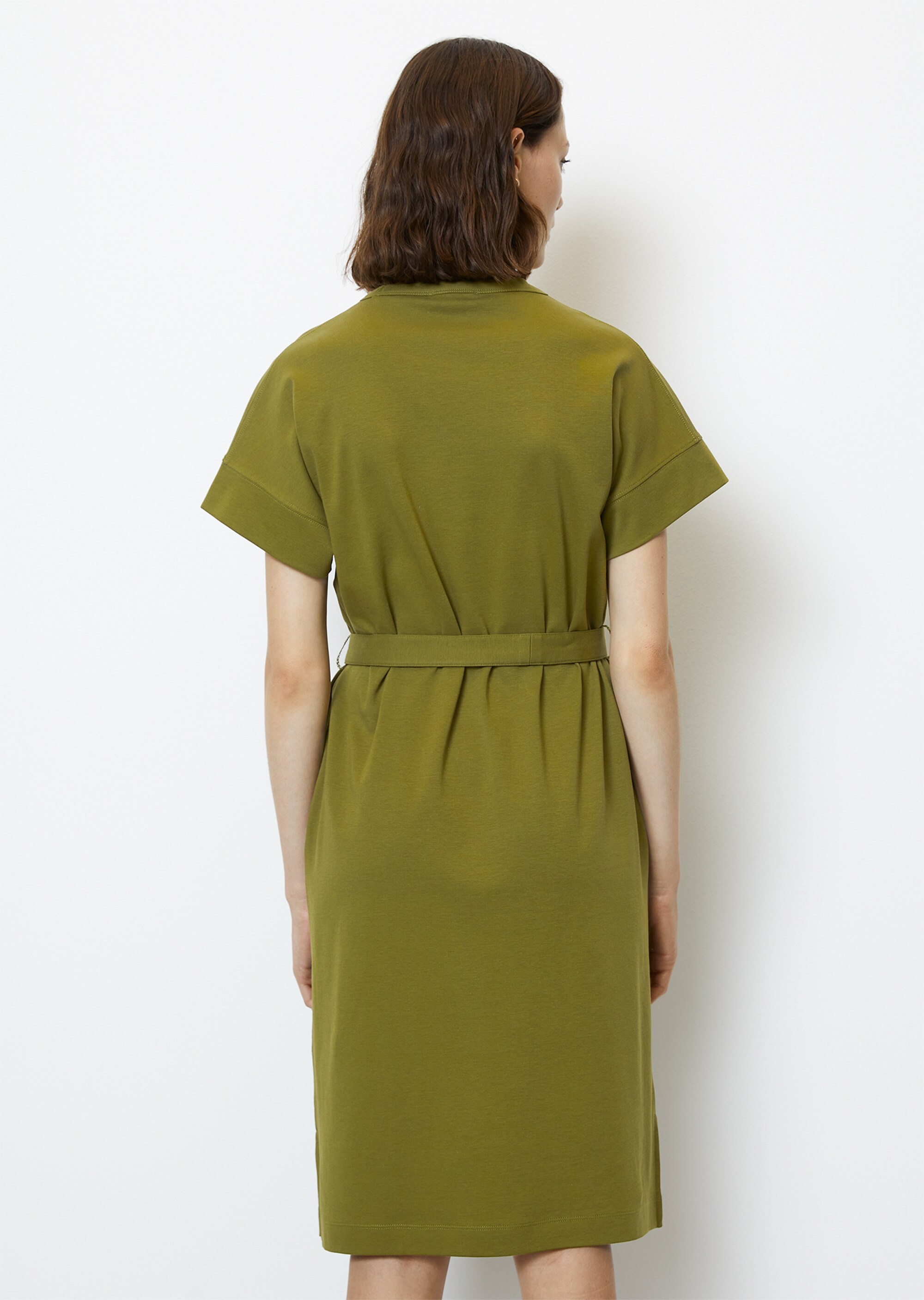 T-Shirt-Kleid mit Gürtel aus Interlock-Jersey