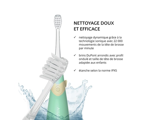 AILORIA - Bubble brush brosse à dents électrique pour enfants à techno...