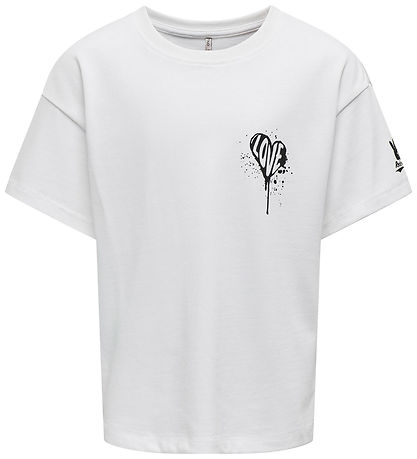 Kids Only T-Shirt - KogCilla - Bright White/Love