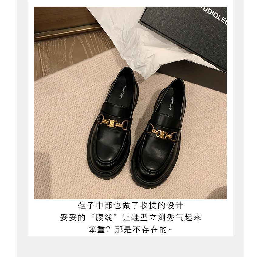 Anran - Loafers van imitatieleer met ketting