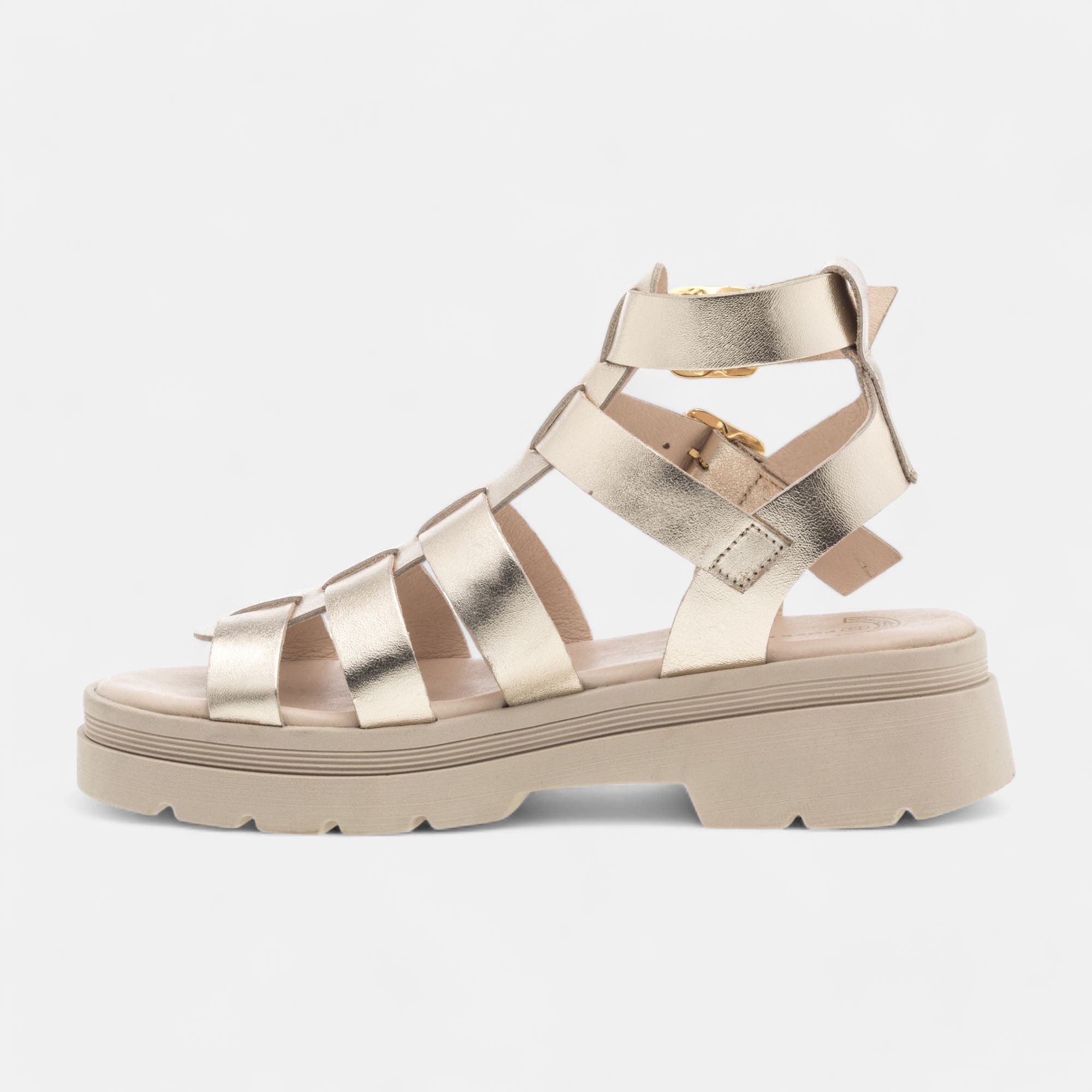 Sandales Femme en cuir or