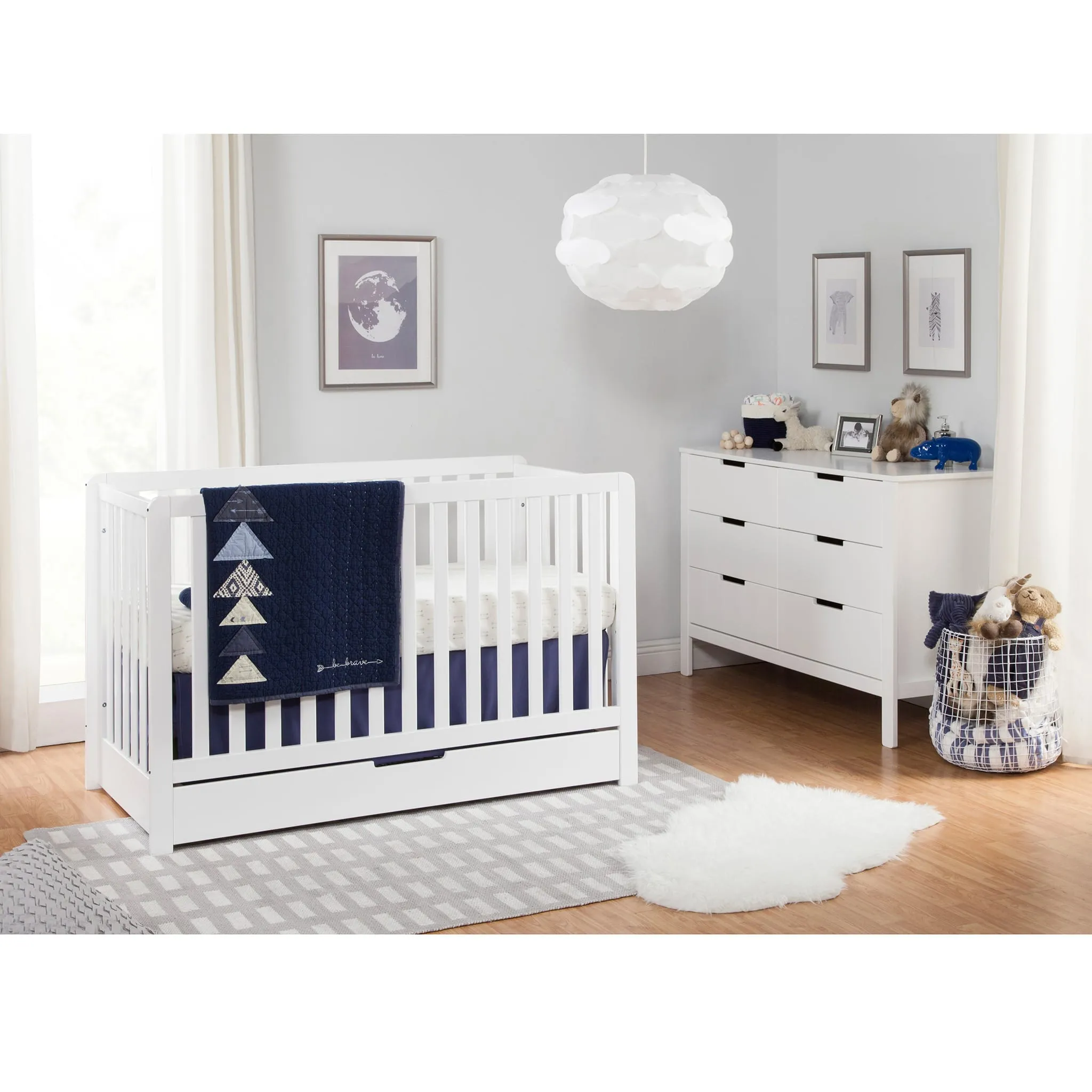 DaVinci Couchette Convertible 4-en-1 Colby avec Tiroir Gigogne - Blanc