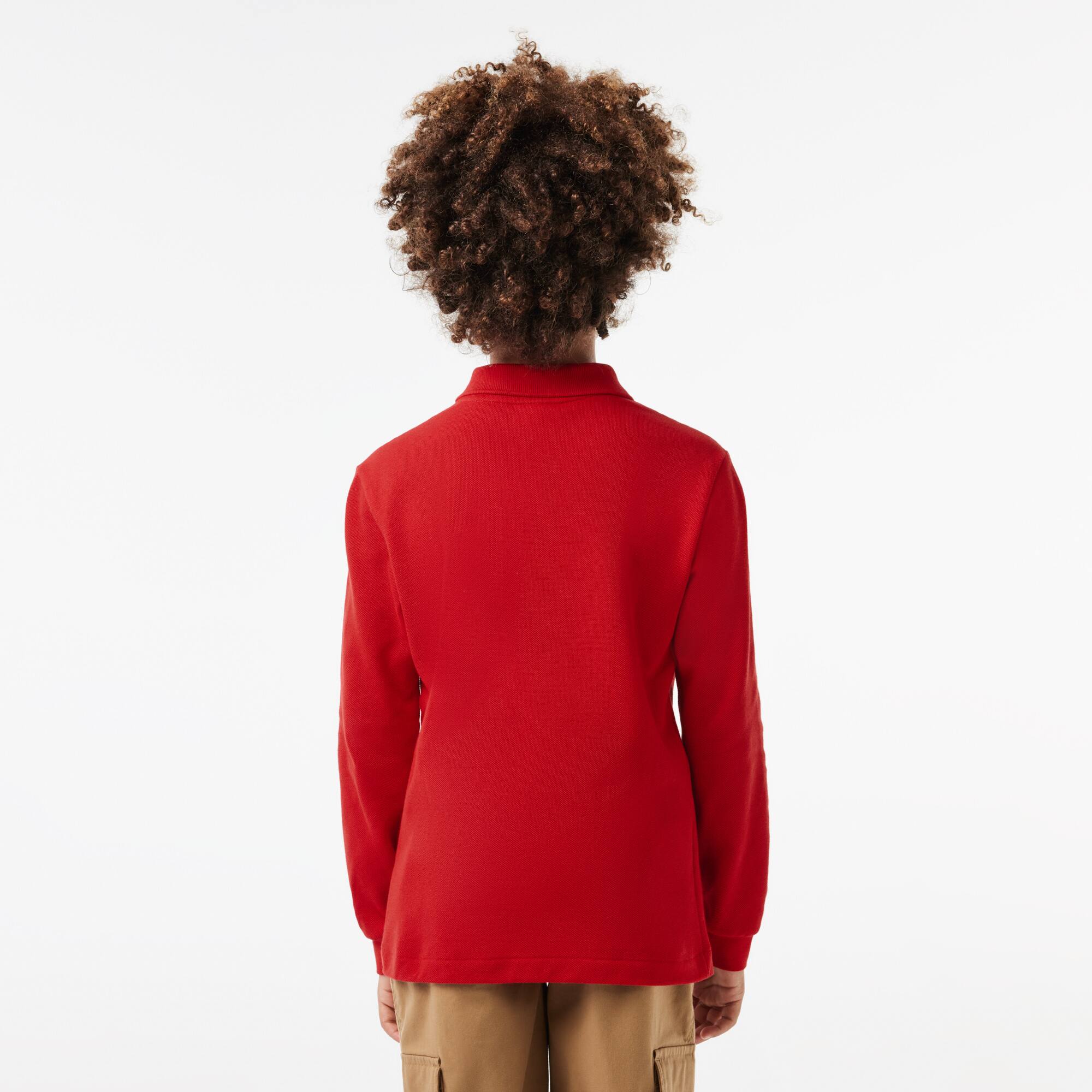 Regular Fit LACOSTE Jungen-Poloshirt aus Petit Piqué Poloshirts - Rot - Lacoste - Kinder