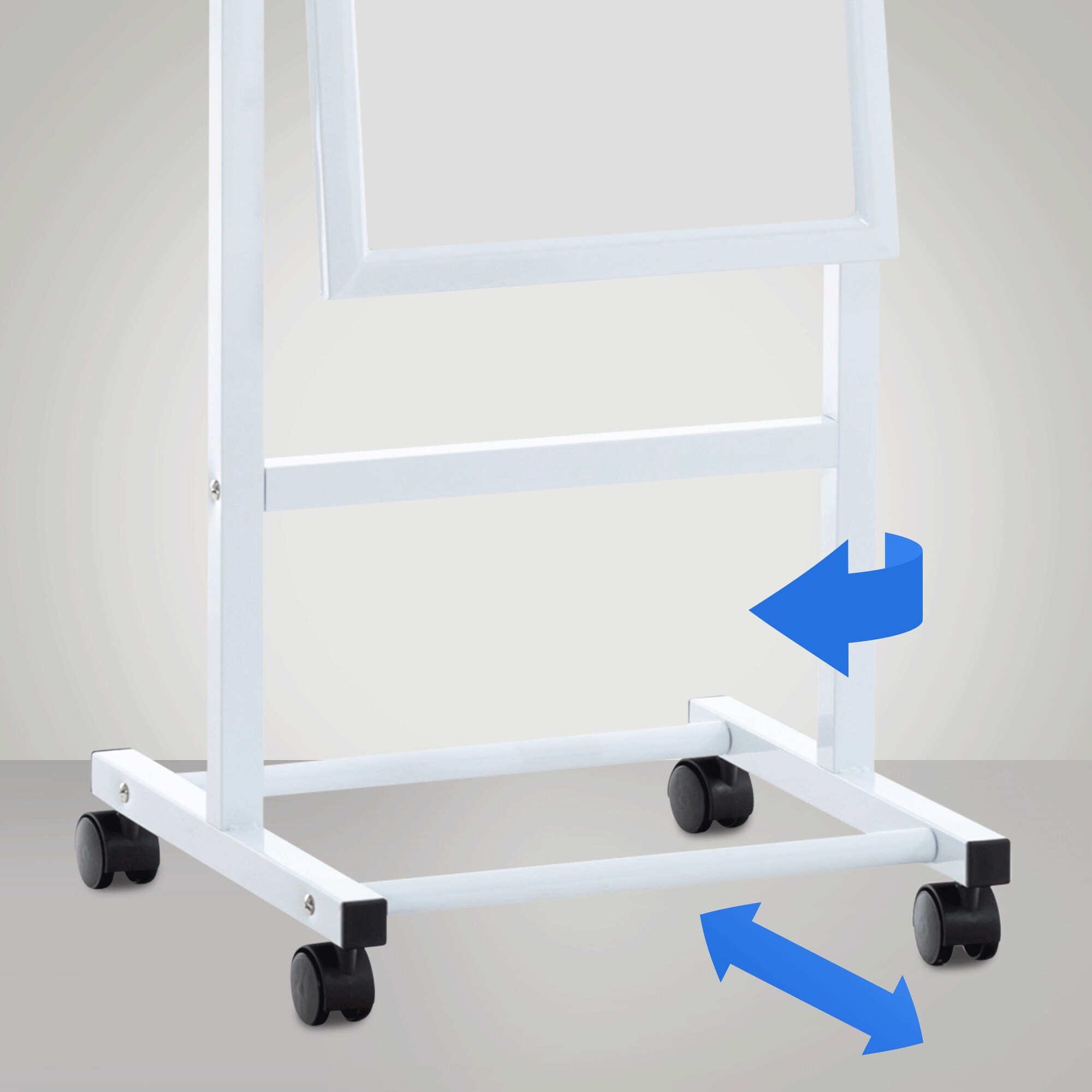 CLP Standspiegel Evoir mit Laufrollen I Stehspiegel 151x39 cm I Wohnzimmer Und Schlafzimmer I Neigbar, 360° Drehbar I Spiegel Mit Rollen
