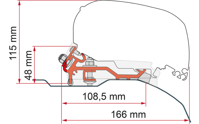 Fiamma Kit Ducato/Jumper/Boxer H2 Markisenhalterung