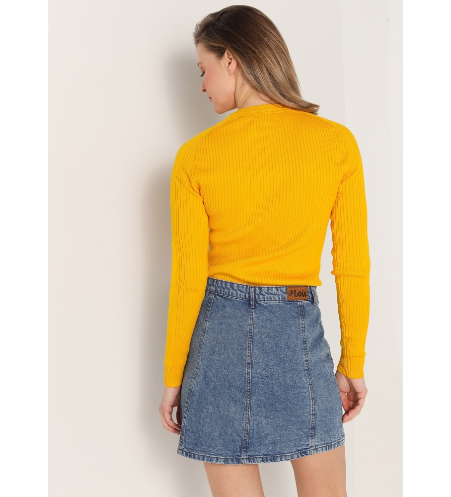 Saia jeans Lois Blue com botões