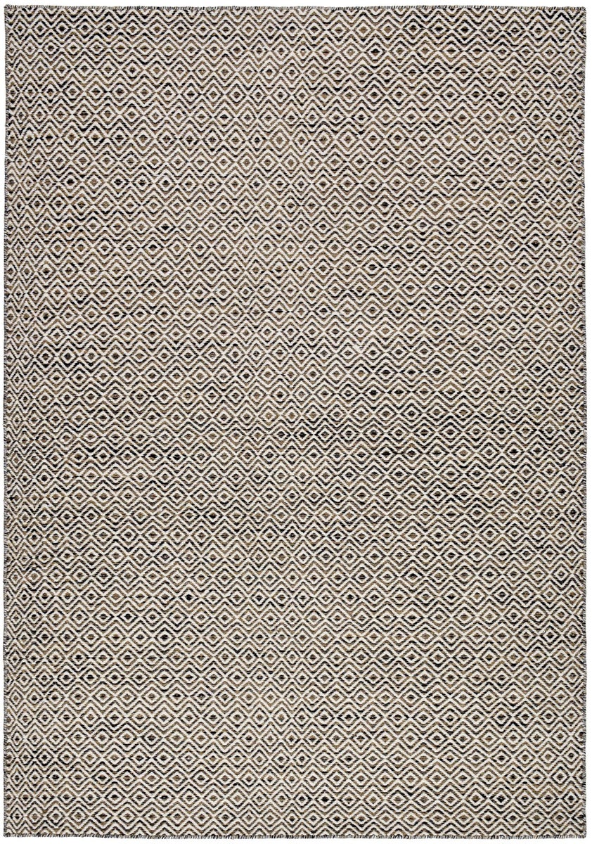 Omkeerbaar wollen vloerkleed in Scandinavisch design, tweezijdig Scandinavisch natuurgrijs, 55x80 cm