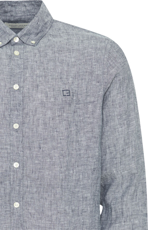 Casual Friday CFANTON BD LS linen shirt Navy blazer melange