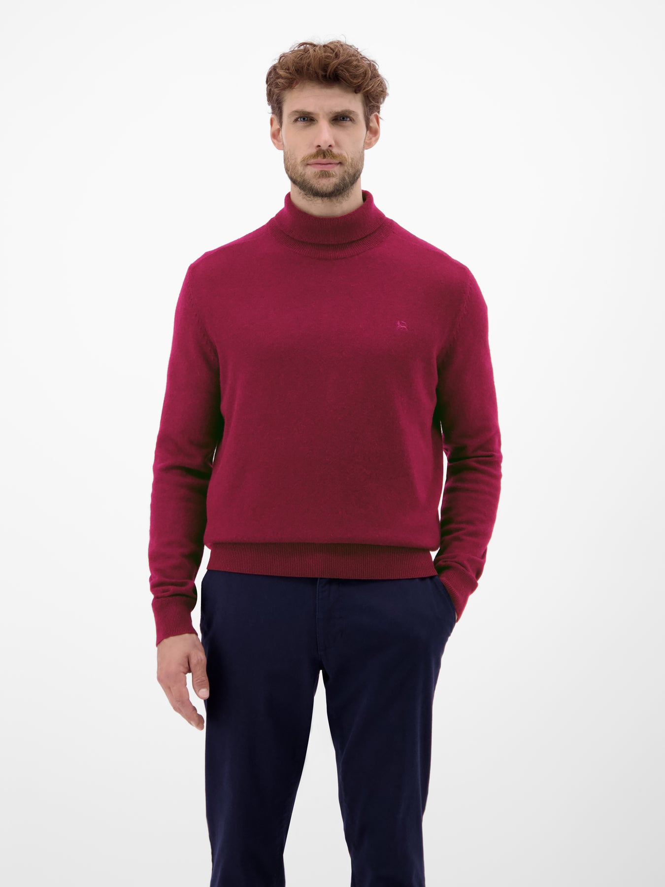 Herren Rollkragenpullover aus Woll-Kaschmir-Mix – lässige Optik, wärmender Tragekomfort