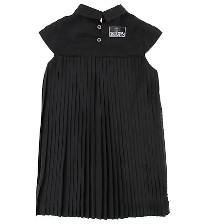 Young Versace Kleid - Schwarz m. Plissé