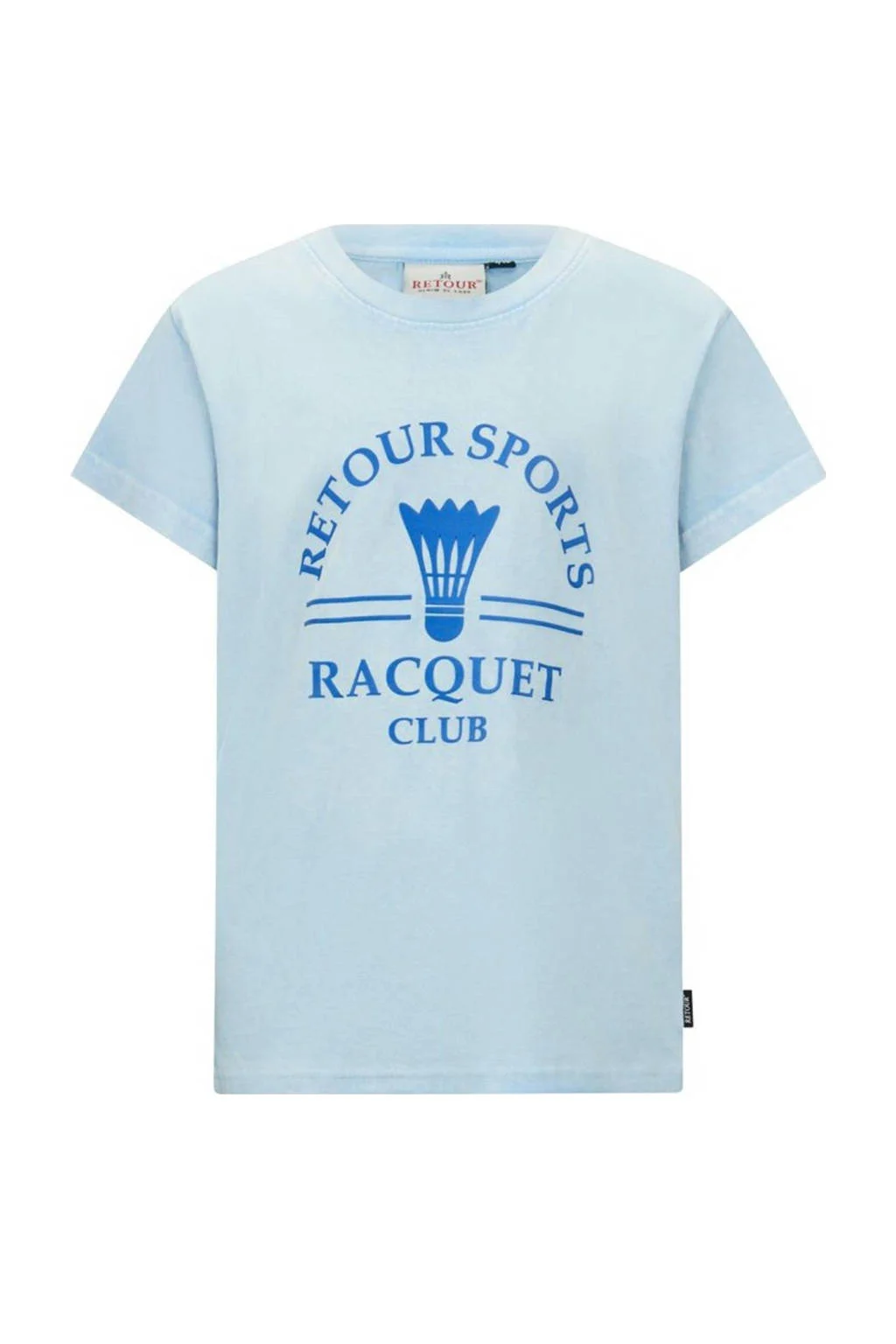 Retour Jeans T-shirt Zack met printopdruk lichtblauw