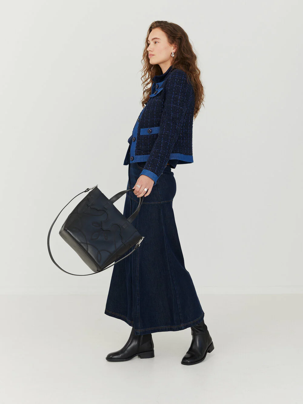 Baum und Pferdgarten  Beate Boucle jakke - Blue Boucle
